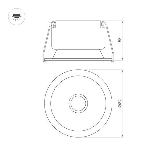 Светильник MS-HARBOR-R82-10W Warm2700 (BK, 50 deg, 230V) (Arlight, IP20 Металл, 5 лет)
