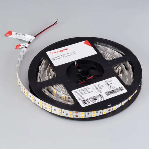 Лента светодиодная RT-B120-15mm 24V Day4000 (28.8 W/m, IP20, 5060, 5m) (Arlight, Открытый)