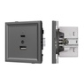 Механизм USB розетки SCT-TENDO-MUAC-SFPL-GR (5V, 3A, QC3) (Arlight, -)