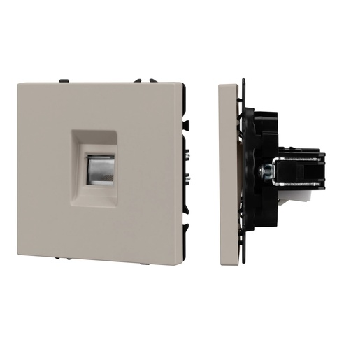 Механизм телефонной розетки SCT-NOBE-MTL1-SFPL-CA (RJ-11, 4C) (Arlight, Кашемир)