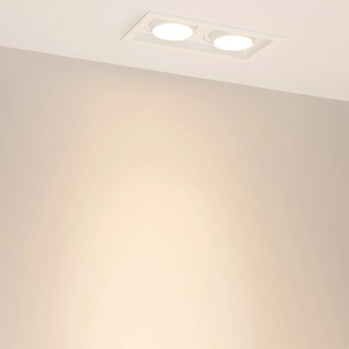 Светильник MS-VORTEX-BUILT-S210x117-2x20W Warm3000 (WH-WH, 20 deg, 230V) (Arlight, IP20 Металл, 5 лет)