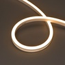 Лента светодиодная герметичная MOONLIGHT-SIDE-A140-12x17mm 24V Warm2700 (9.6 W/m, IP67, 5m, wire x2) (Arlight, Вывод боковой, 3 года)