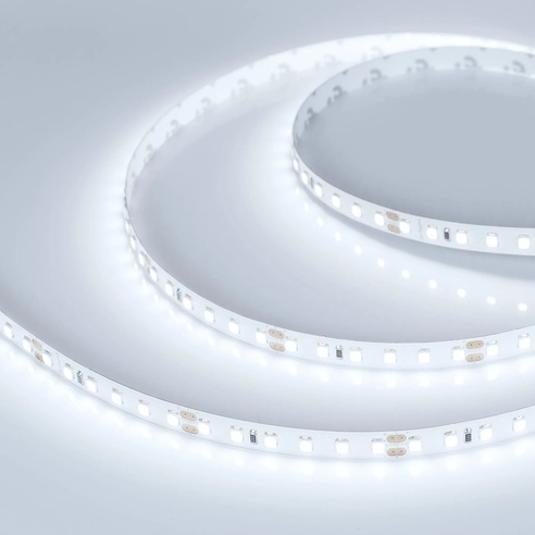 Лента светодиодная RT-A120-8mm 24V White6000 (9.6 W/m, IP20, 2835, 5m) (Arlight, 9.6 Вт/м, IP20)