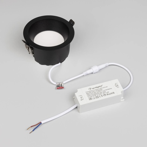 Светильник MS-DROP-BUILT-R105-14W Day4000 (BK, 85 deg, 230V) (Arlight, IP54 Металл, 5 лет)