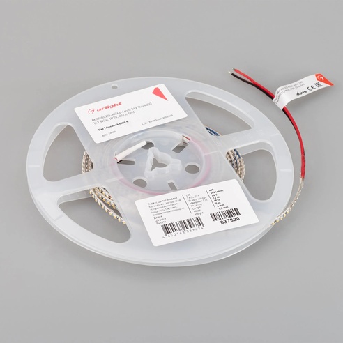 Лента светодиодная MICROLED-M266-4mm 24V Day4000 (12 W/m, IP20, 2216, 5m) (Arlight, узкая)