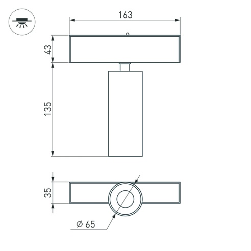 Светильник MAG-SPOT-45-R85-12W Warm3000 (WH, 36 deg, 24V, DALI) (Arlight, IP20 Металл, 3 года)