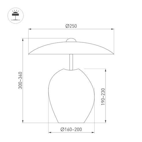 Светильник SP-UMANI-TAB-S25x34-6W Warm2700 (BK, 90 deg, 230V) (Arlight, IP20, Натуральный камень, 5 лет)