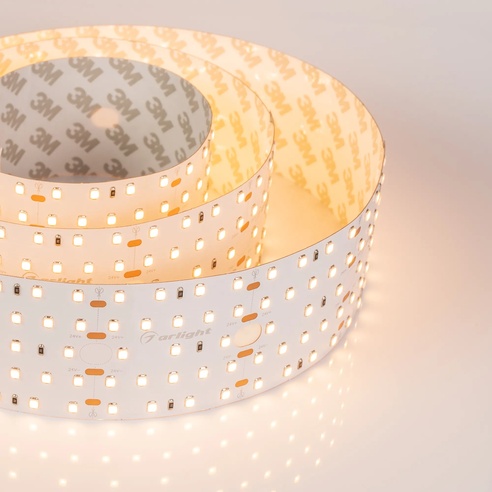 Лента светодиодная S2-2500 24V Warm 3000K 52mm (2835, 420 LED/m, LUX) (Arlight, 30 Вт/м, IP20)