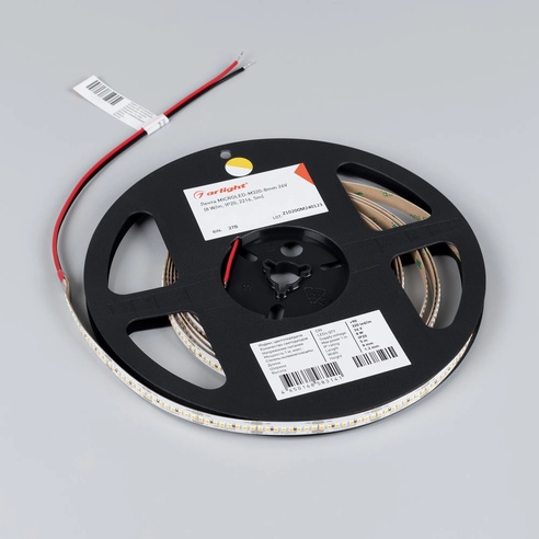 Лента светодиодная MICROLED-M320-8mm 24V Day4000 (8 W/m, IP20, 2216, 5m) (Arlight, 130 лм/Вт)