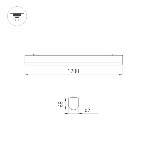 Светильник ALT-LARGO-MOTION-1200-30W Day4000 (WH, 120 deg, 230V) (Arlight, IP65 Пластик, 5 лет)
