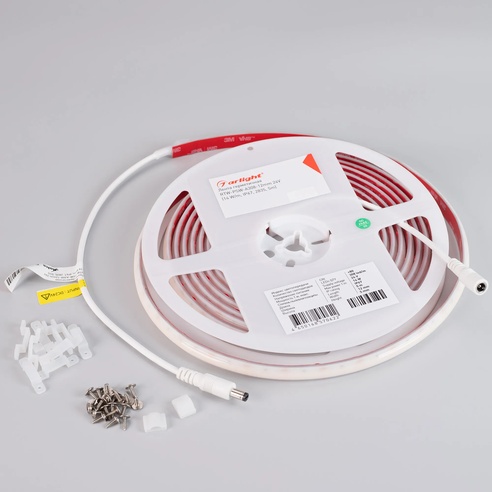 Лента светодиодная герметичная RTW-PSW-A308-12mm 24V Day4000 (14 W/m, IP67, 2835, 5m) (Arlight, 5 лет)