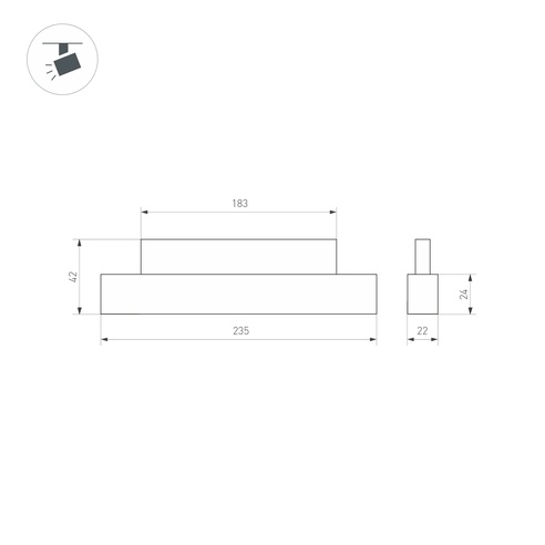 Светильник MAG-ORIENT-FLAT-L235-8W Day4000 (WH, 80 deg, 48V, DALI) (Arlight, IP20 Металл, 5 лет)