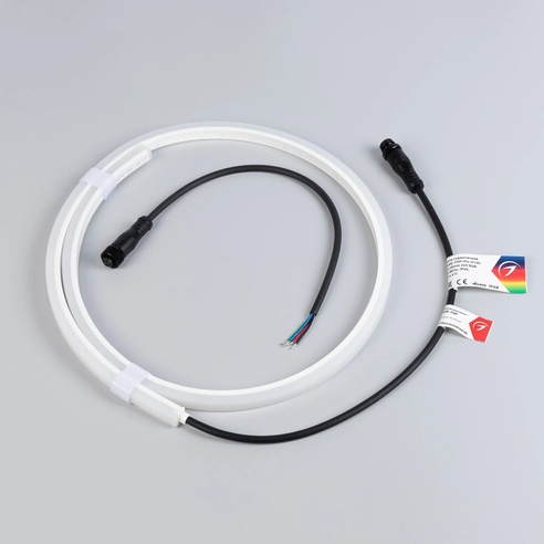 Лента герметичная WAVE-TOP-PU-H120-10x10mm 24V RGB (10 W/m, IP68, 1m, wire x1) (Arlight, Вывод боковой, 3 года)