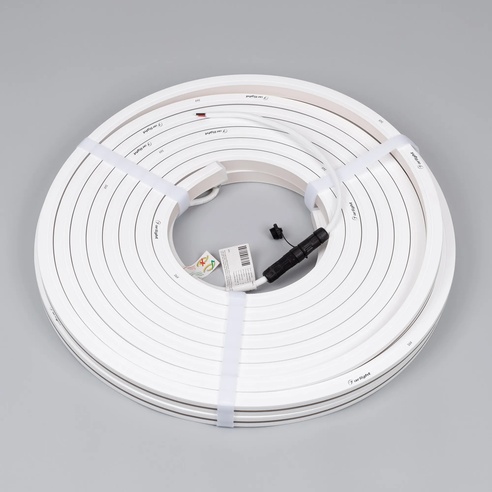 Лента светодиодная герметичная MOONLIGHT-TOP-X280-16x16mm 24V Warm3000 (10 W/m, IP67, 15m, wire x1) (Arlight, Вывод боковой, 5 лет)