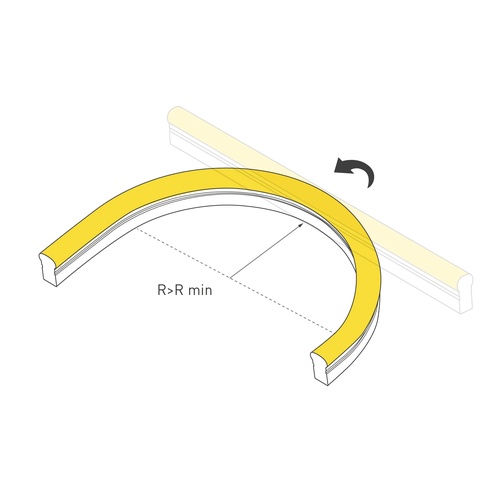 Гибкий неон ARL-CF2835-Mini-24V Yellow (16x8mm) (Arlight, 6 Вт/м, IP65)