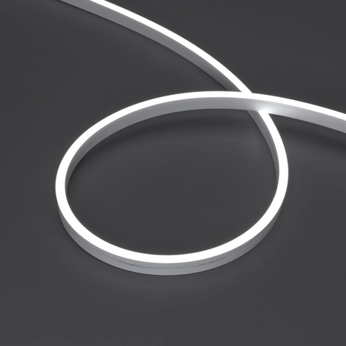 Лента светодиодная герметичная MOONLIGHT-SIDE-A120-06x12mm 24V White6000 (9.6 W/m, IP65, 5m, wire x2) (Arlight, Вывод прямой, 3 года)