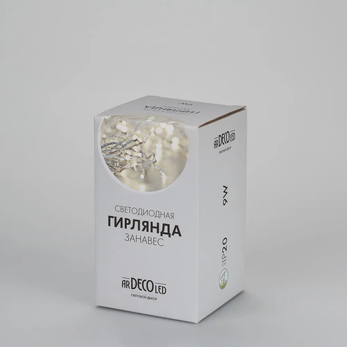 Светодиодная гирлянда ARD-CURTAIN-HOME-1000x1500-CLEAR-96LED Warm (230V, 6W) (Ardecoled, IP20)