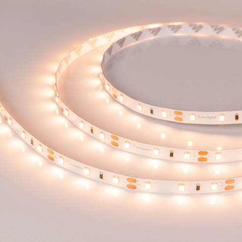 Лента светодиодная RT-A60-8mm 12V Warm2700 (7.2 W/m, IP20, 2835, 5m) (Arlight, Открытый)