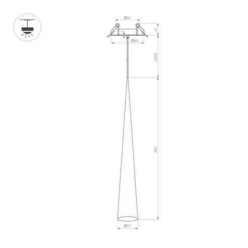 Светильник SP-STIRIA-L400-R57-5W Warm2700 (BK, 36 deg, 230V) (Arlight, IP20 Металл, 3 года)