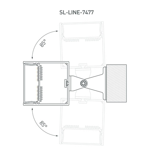 Профиль с экраном SL-LINE-7477-2500 BLACK+OPAL (Arlight, Алюминий)
