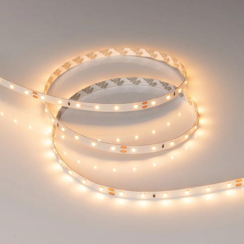 Лента светодиодная RT-A60-8mm 24V Warm2700 (4.8 W/m, IP20, 2835, 5m) (Arlight, Открытый)