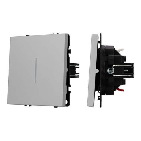 Механизм звонкового выключателя LED SWT-NOBE-MKR1-SFPL-L-IS (230V, 10A) (Arlight, Никель)