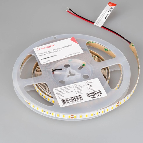 Лента светодиодная ULTRA-C126-10mm 24V Day5000 (14.4 W/m, IP20, 5630, 5m) (Arlight, высок.эфф.200 лм/Вт)