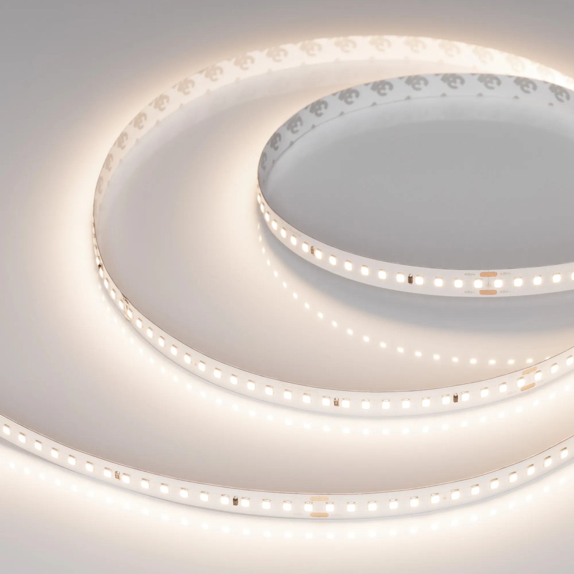 Лента светодиодная IC-A144-12mm 48V Warm3500 (5.8 W/m, IP20, 2835, 50m) (Arlight, 5.8 Вт/м, IP20)