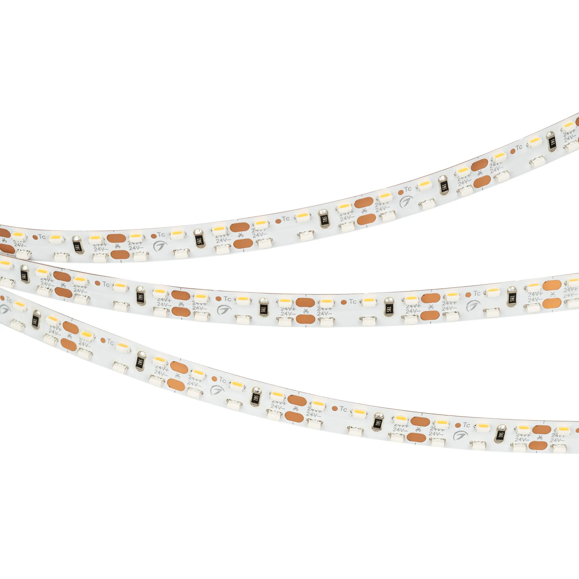 Лента светодиодная RS 2-5000 24V Warm2700 2x2 8mm (3014, 240 LED/m, LUX) (Arlight, 14.4 Вт/м, IP20) - изображение товара