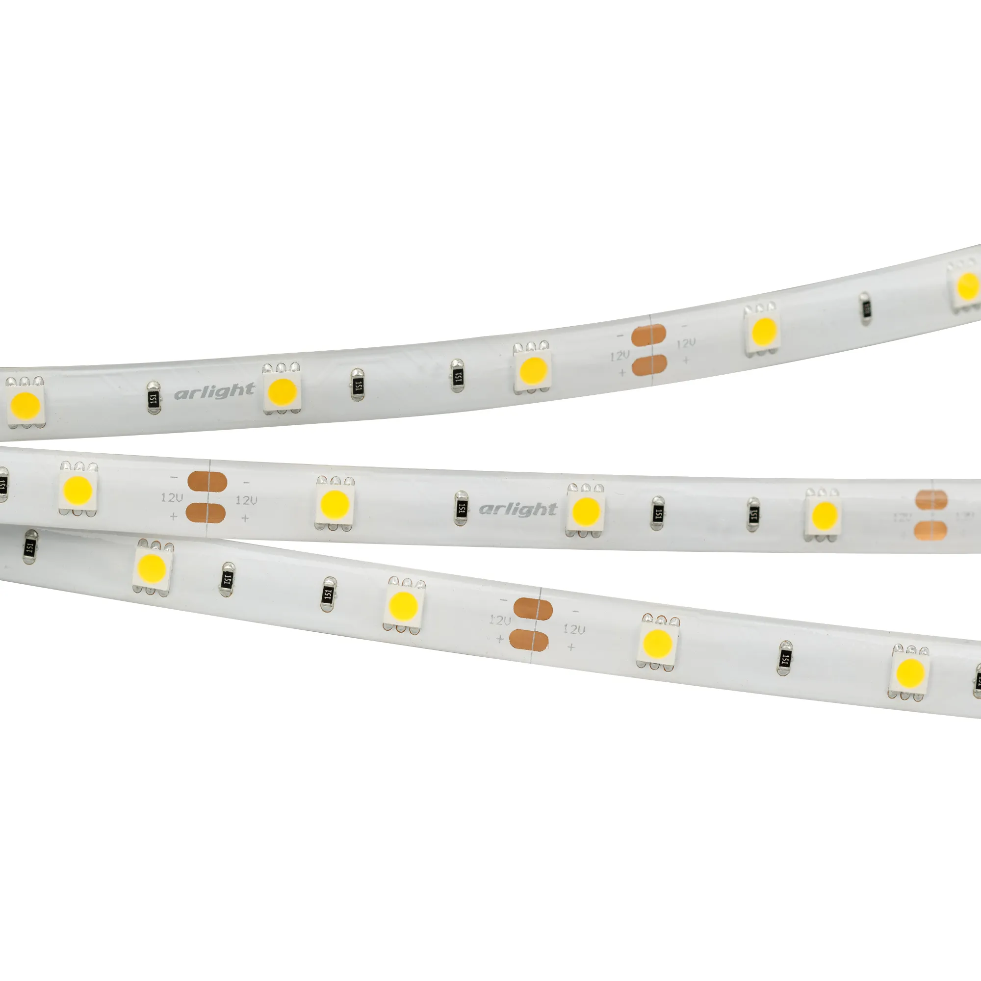 Лента светодиодная RTW 2-5000SE 12V Cool (5060, 150 LED, LUX) (Arlight, 7.2 Вт/м, IP65)