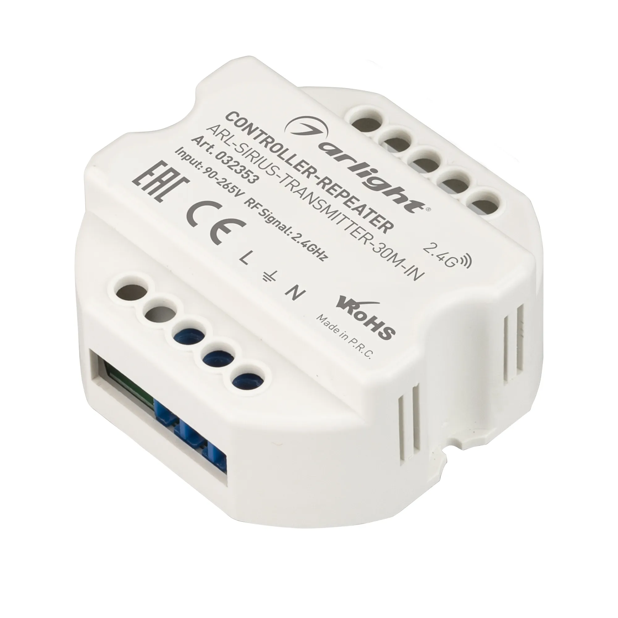 Контроллер-усилитель ARL-SIRIUS-TRANSMITTER-30M-IN (230V, 2.4G) (Arlight, IP20 Пластик, 3 года) - изображение товара