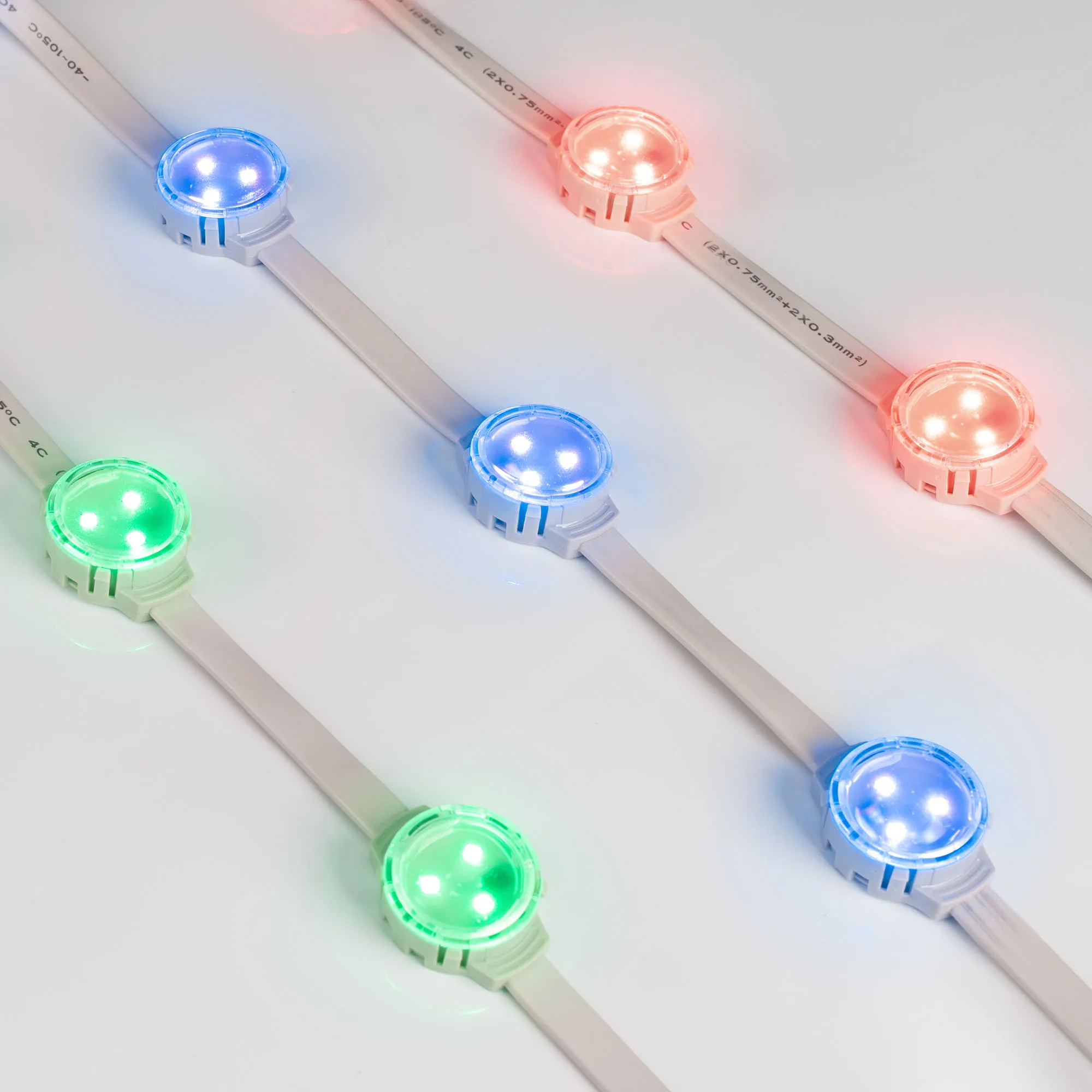 Модуль управляемый SOLEX-SPI-3535-3-12V RGB 120deg (D30x16mm, 0.75W, IP67) (Arlight, Пластик, 3 года) - изображение товара