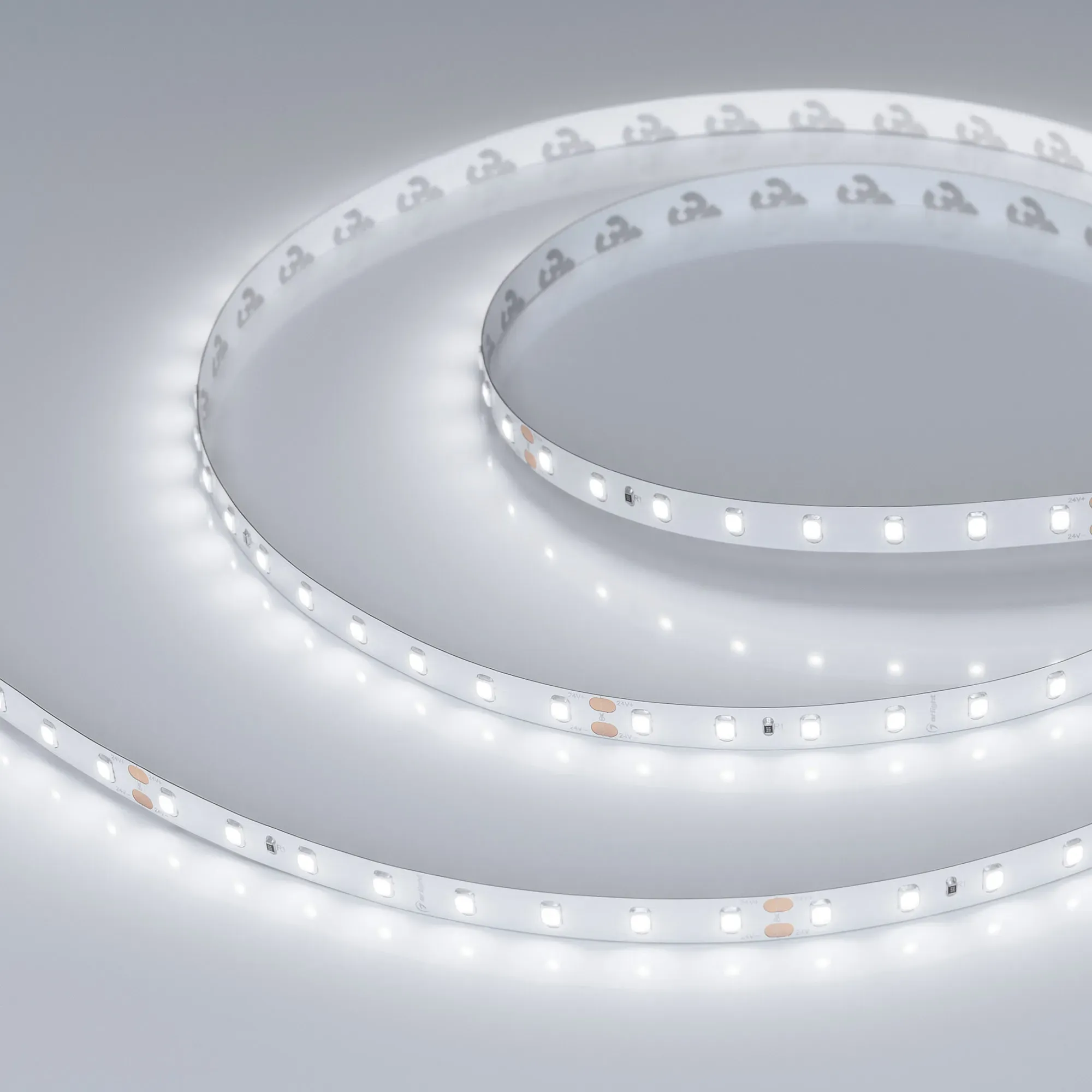 Лента светодиодная RT-A80-8mm 24V White6000 (6 W/m, IP20, 2835, 5m) (Arlight, высок.эфф.150 лм/Вт) - изображение товара