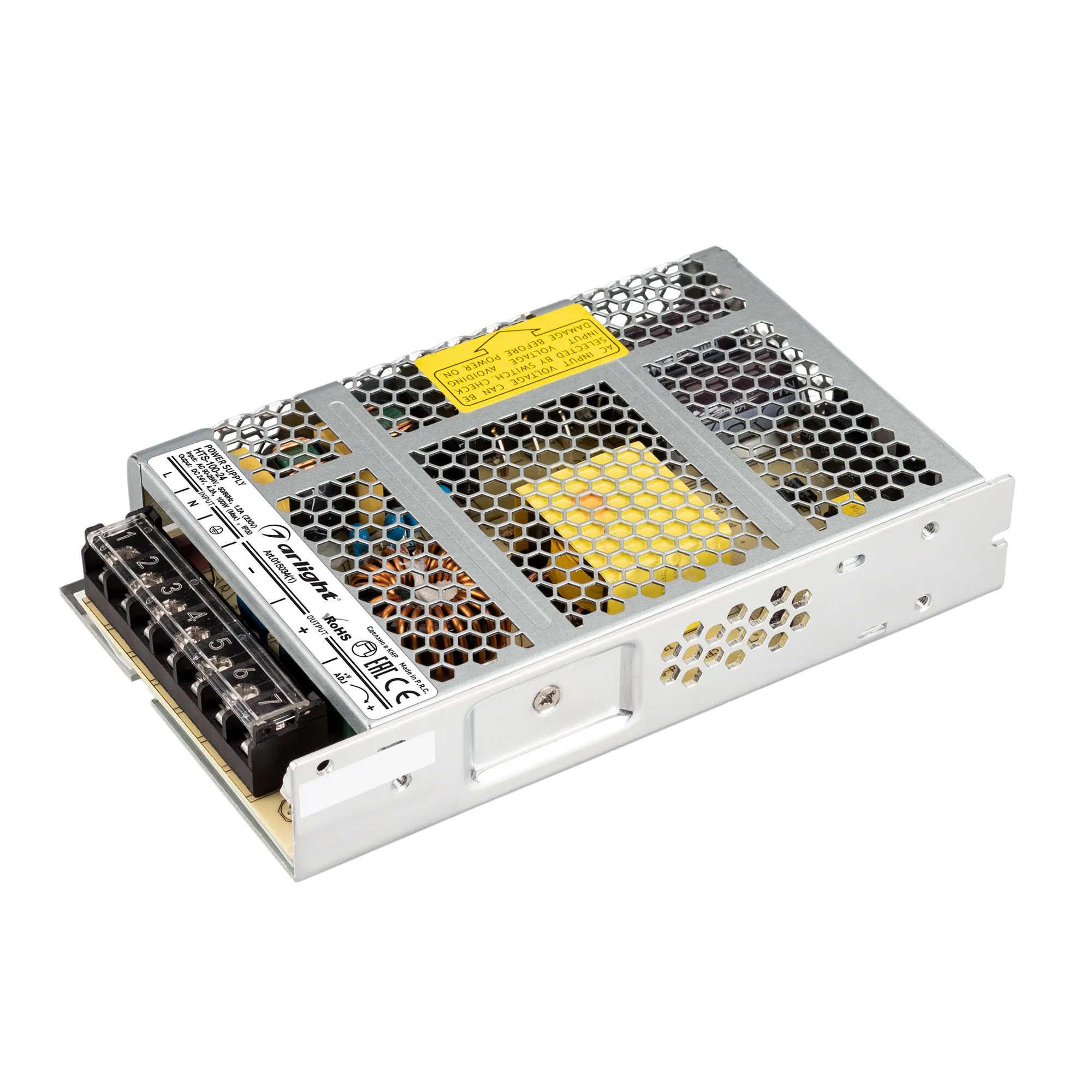Блок питания HTS-100-24 (24V, 4.2A, 100W) (Arlight, IP20 Сетка, 3 года) - изображение товара