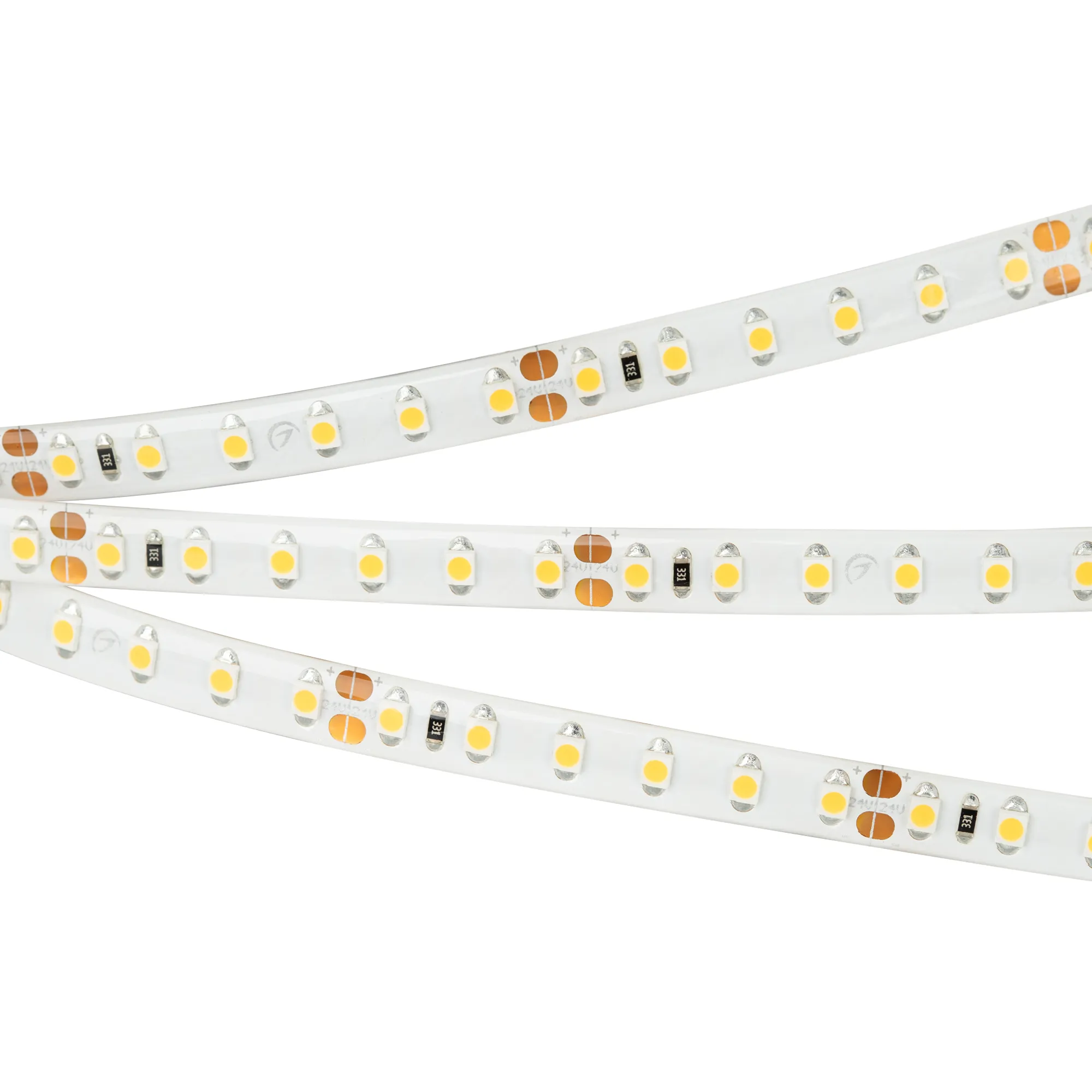 Лента светодиодная RTW 2-5000SE 24V White 2x(3528, 600 LED, LUX) (Arlight, 9.6 Вт/м, IP65)