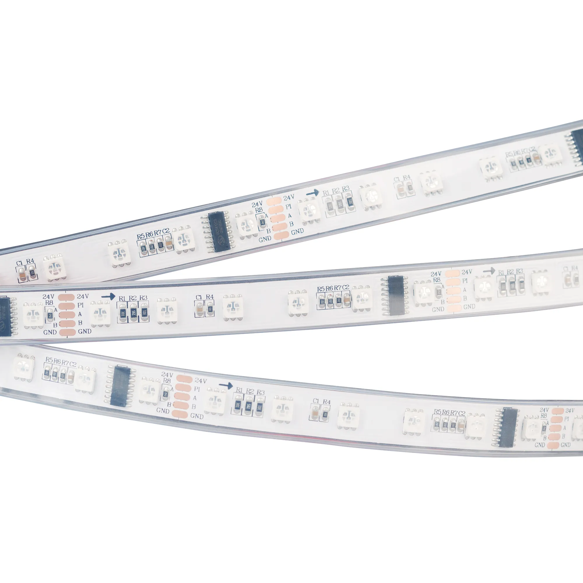 Лента светодиодная DMX-5000P-5060-60 24V Cx6 RGB (14mm, 12.5W, IP66) (Arlight, Закрытый, IP66)