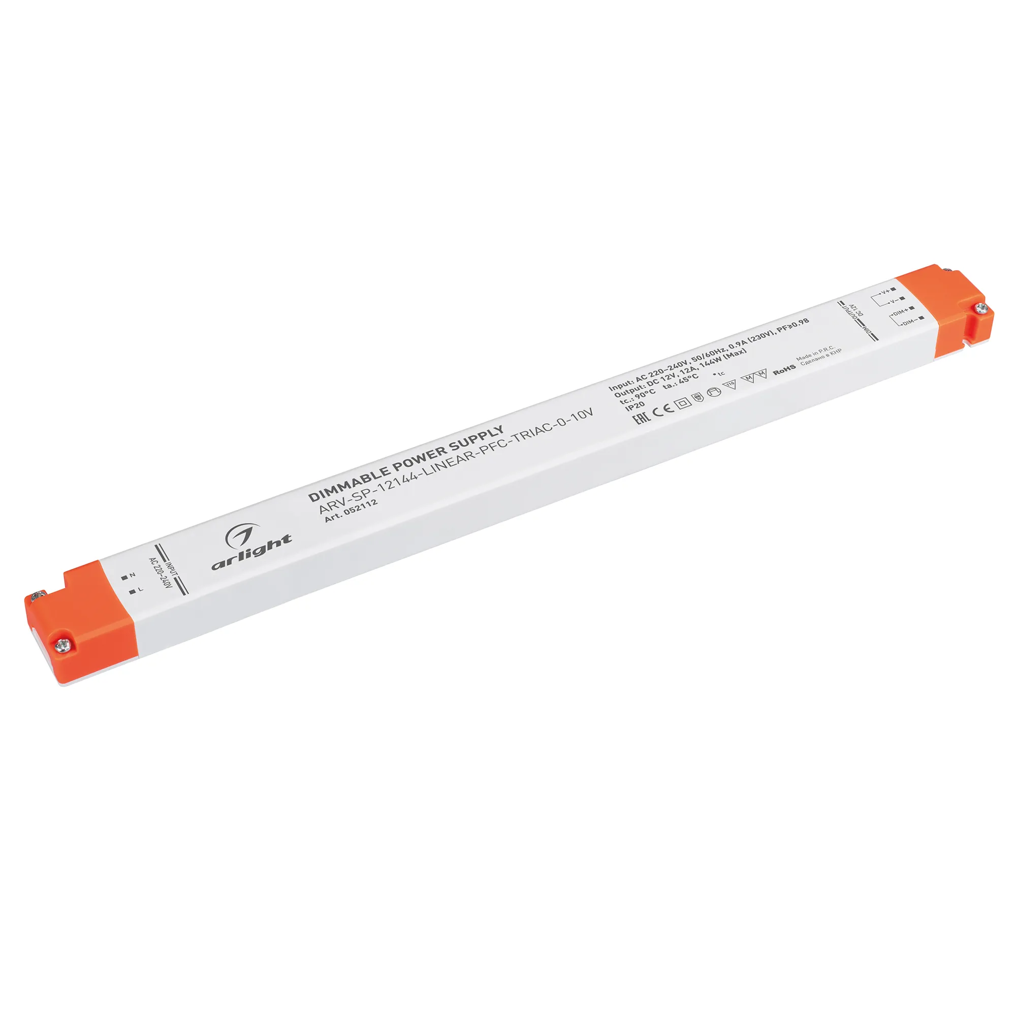 Блок питания ARV-SP-12144-LINEAR-PFC-TRIAC-0-10V (12V, 12A, 144W) (Arlight, IP20 Пластик, 5 лет) - изображение товара